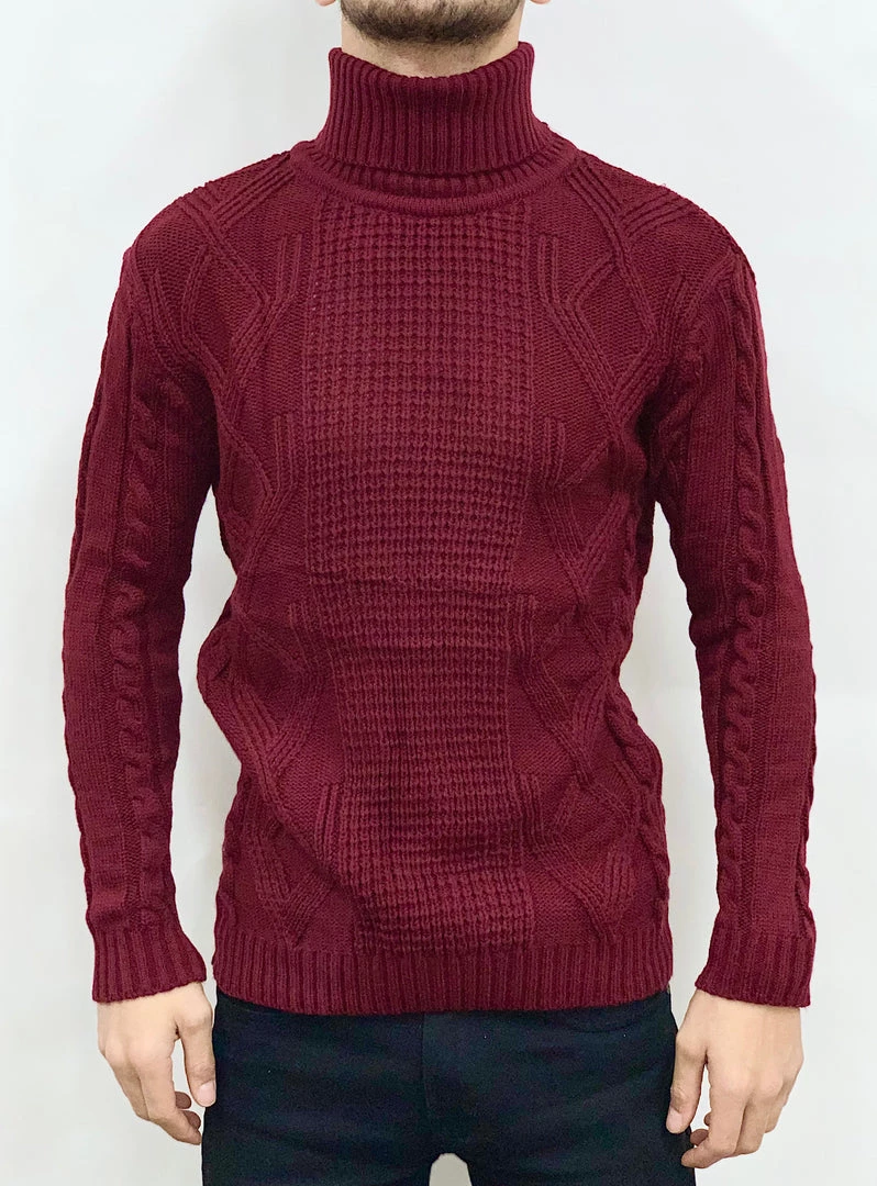 BUYERS CHOICE Buyer's Choice Sweater - Turtleneck Knit - Bordeaux - T3766 Shop All 1 BUYERS CHOICE Buyer's Choice Sweater - Turtleneck Knit - Bordeaux - T3766 Shop All
