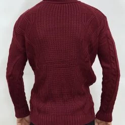 BUYERS CHOICE Buyer's Choice Sweater - Turtleneck Knit - Bordeaux - T3766 Shop All
