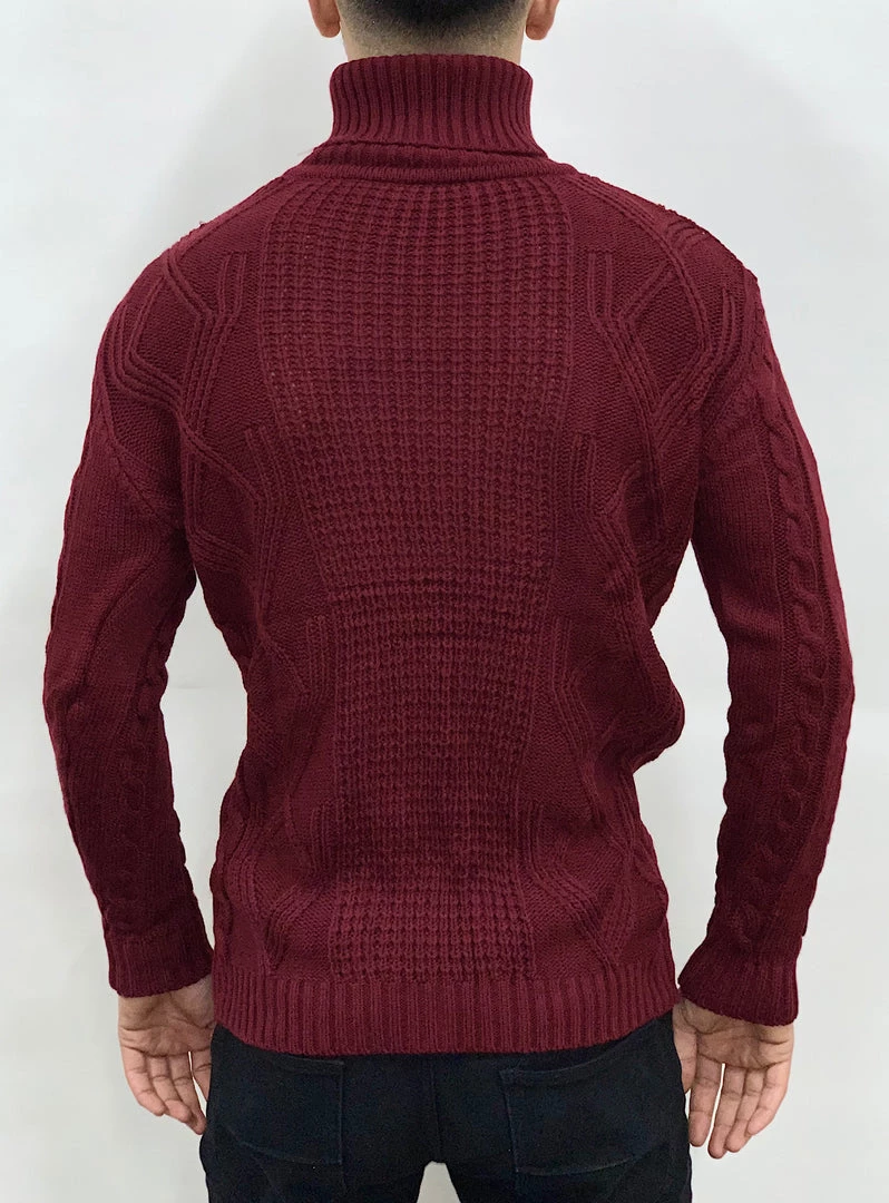 BUYERS CHOICE Buyer's Choice Sweater - Turtleneck Knit - Bordeaux - T3766 Shop All 2 BUYERS CHOICE Buyer's Choice Sweater - Turtleneck Knit - Bordeaux - T3766 Shop All