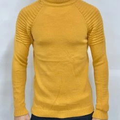 BUYERS CHOICE Buyer's Choice Sweater - Turtleneck Knit - Hard Mustard - T3761