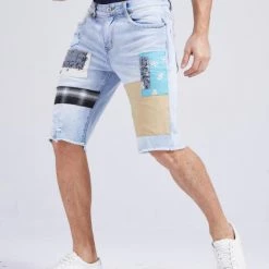 Shop All Foreign Local Shorts - Patches - Blue - FL-2023S