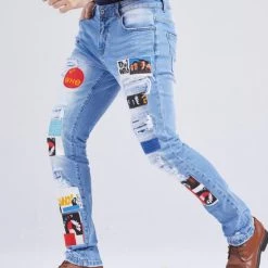 Shop All Foreign Local Jeans - The Who Patch - Blue Wash - FL-2096