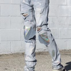 KDNK Jeans - Prism Patched Jeans - Blue - KND4346