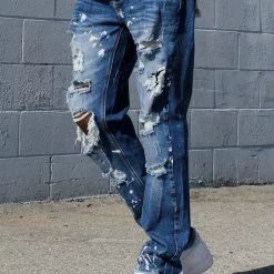 Shop All KDNK Jeans - Distressed - Dark Blue - KND4381