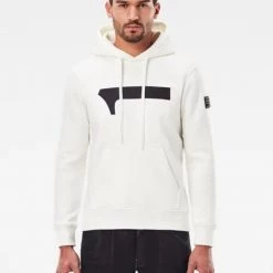 G-star G-Raw Hoodie - Raw Logo - Milk - D18224-A971-111 Shop All