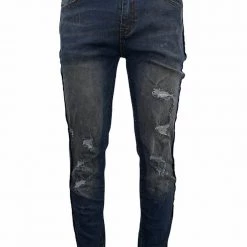 DNA Jeans - Navy Blue And Black Stones