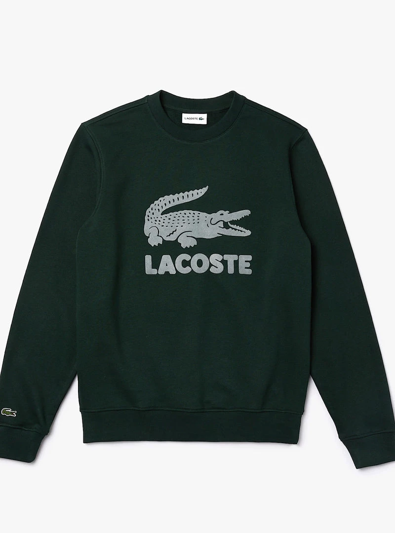 Lacoste Crewneck Sweater - Croc Graphic - Green - SH2167 51 YZP Shop All 1 Lacoste Crewneck Sweater - Croc Graphic - Green - SH2167 51 YZP Shop All