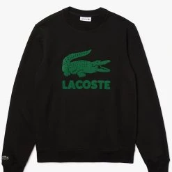 Lacoste Crewneck Sweater - Croc Graphic - Black - SH2167 51 031