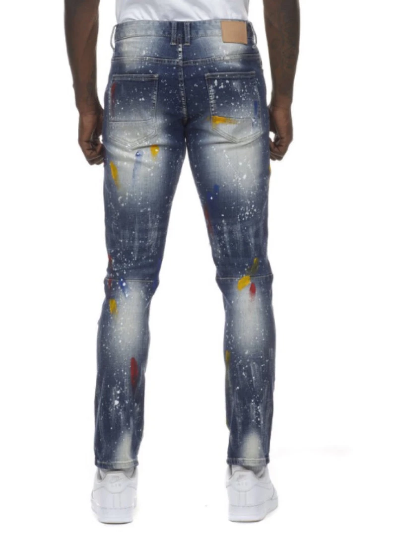 Shop All Smoke Rise Jeans - Colored Patches - Wyeth Blue - SJP21266 3 Shop All Smoke Rise Jeans - Colored Patches - Wyeth Blue - SJP21266