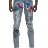 Smoke Rise Jeans - Unity Dripping - Placid Blue - SJP21264