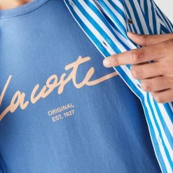 Lacoste T-Shirt - Script - Turquin Blue - TH0503 51 TTF Shop All