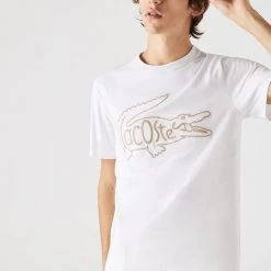 Lacoste T-Shirt - Embroidered Croc - White - TH0051 51 001
