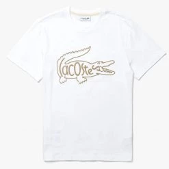 Lacoste T-Shirt - Embroidered Croc - White - TH0051 51 001