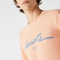 Lacoste T-Shirt - Script - Coral - TH0458 51 HEB