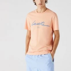 Lacoste T-Shirt - Script - Coral - TH0458 51 HEB