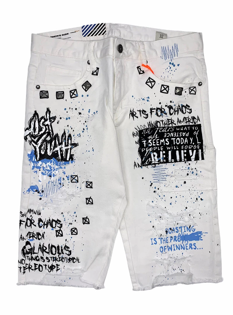 Shop All Smoke Rise Shorts - Lost Youth - White - STS21272 1 Shop All Smoke Rise Shorts - Lost Youth - White - STS21272