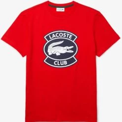 Shop All Lacoste T-Shirt - Oversize Badge - Red And Blue - TH1786 51 F8M