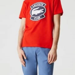 Shop All Lacoste T-Shirt - Oversize Badge - Red And Blue - TH1786 51 F8M