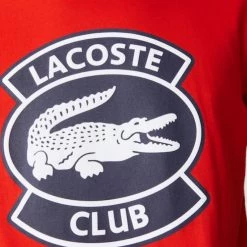 Shop All Lacoste T-Shirt - Oversize Badge - Red And Blue - TH1786 51 F8M