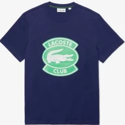 Lacoste T-Shirt - Oversize Badge - Navy And Green - TH1786 51 78X