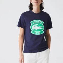 Lacoste T-Shirt - Oversize Badge - Navy And Green - TH1786 51 78X