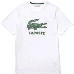 Lacoste T-Shirt - Crackled Logo - White - TH0063 51 001