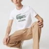 Lacoste T-Shirt - Crackled Logo - White - TH0063 51 001