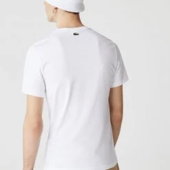 Lacoste T-Shirt - Crackled Logo - White - TH0063 51 001