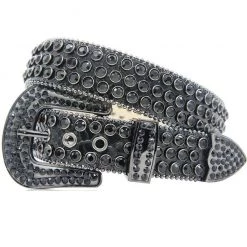 DNA Belt - Stones - Black Leather With Black Stones Shop All
