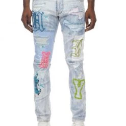 Smoke Rise Jeans - Cut And Sewn - Manchester Blue - SJP21390