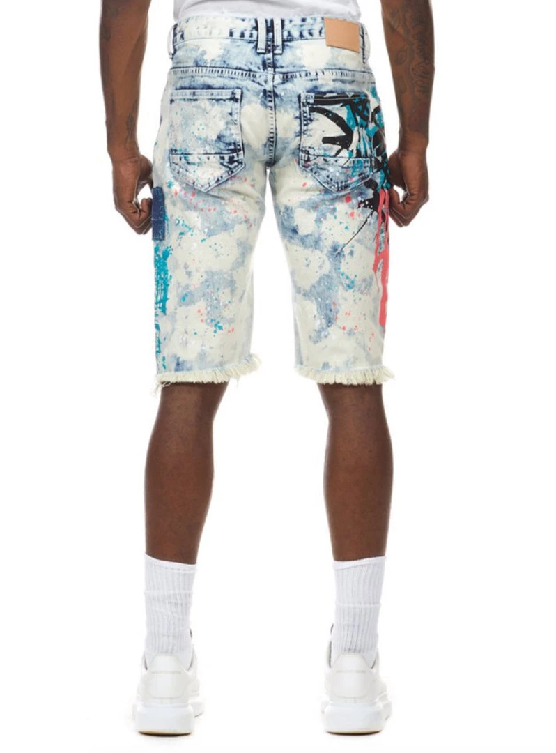 Smoke Rise Shorts - Graffiti Print - Axel Blue - SJS21289 Shop All 3 Smoke Rise Shorts - Graffiti Print - Axel Blue - SJS21289 Shop All