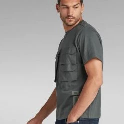 Shop All G-Star T-Shirt - Pockets - Graphite - D20388 B248 996