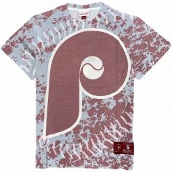 Mitchell & Ness T-Shirt - Jumbotron Sublimated Phillies - Maroon