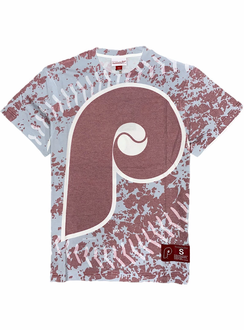 Mitchell & Ness T-Shirt - Jumbotron Sublimated Phillies - Maroon 1 Mitchell & Ness T-Shirt - Jumbotron Sublimated Phillies - Maroon