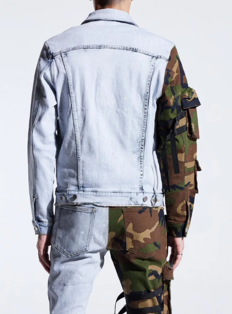 Embellish Denim Jacket - Ander - Split Camo Blue - EMBDECQS20-200 Shop All 3 Embellish Denim Jacket - Ander - Split Camo Blue - EMBDECQS20-200 Shop All