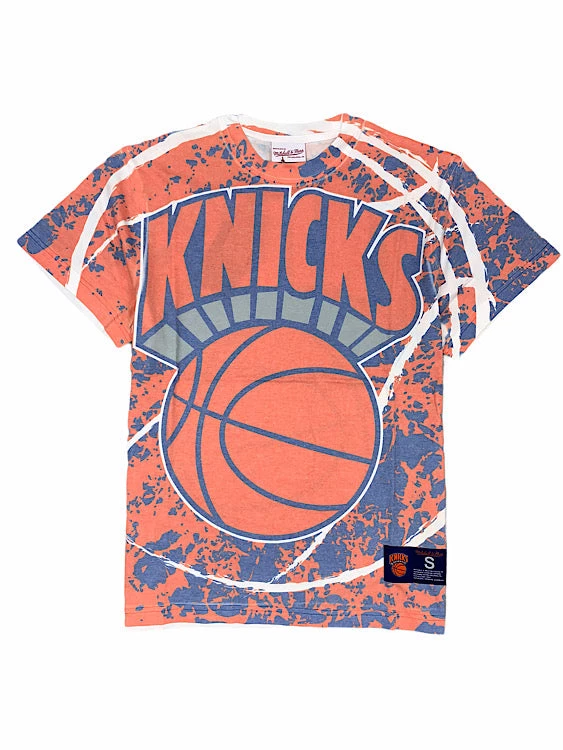 Mitchell & Ness T-Shirt - Jumbotron Sublimated Knicks - Orange 1 Mitchell & Ness T-Shirt - Jumbotron Sublimated Knicks - Orange