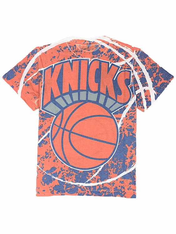 Mitchell & Ness T-Shirt - Jumbotron Sublimated Knicks - Orange 2 Mitchell & Ness T-Shirt - Jumbotron Sublimated Knicks - Orange