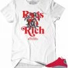 Rich & Rugged T-Shirt - Rags To Rich - White And Red - RRRTR-WHI