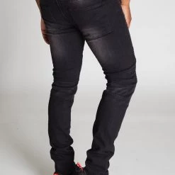KDNK Jeans - Red Stones - Black - KND4332