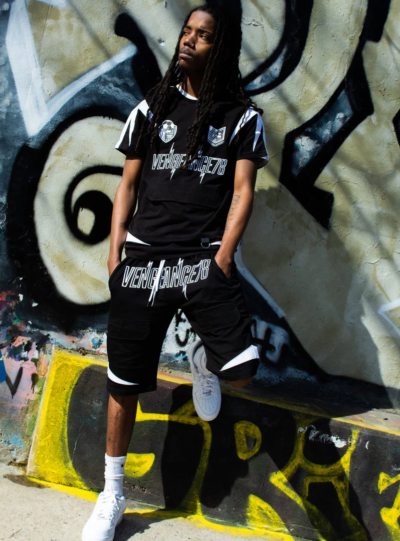 Vengeance78 Short Sets - Soccer Club - Black/White - VS3 2 Vengeance78 Short Sets - Soccer Club - Black/White - VS3