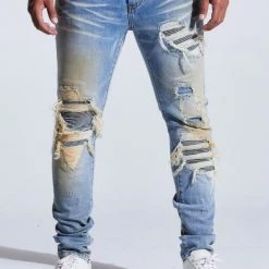 Embellish Jeans - Euphoria Rip & Repair - Blue Sand - EMBSP221-117 Shop All