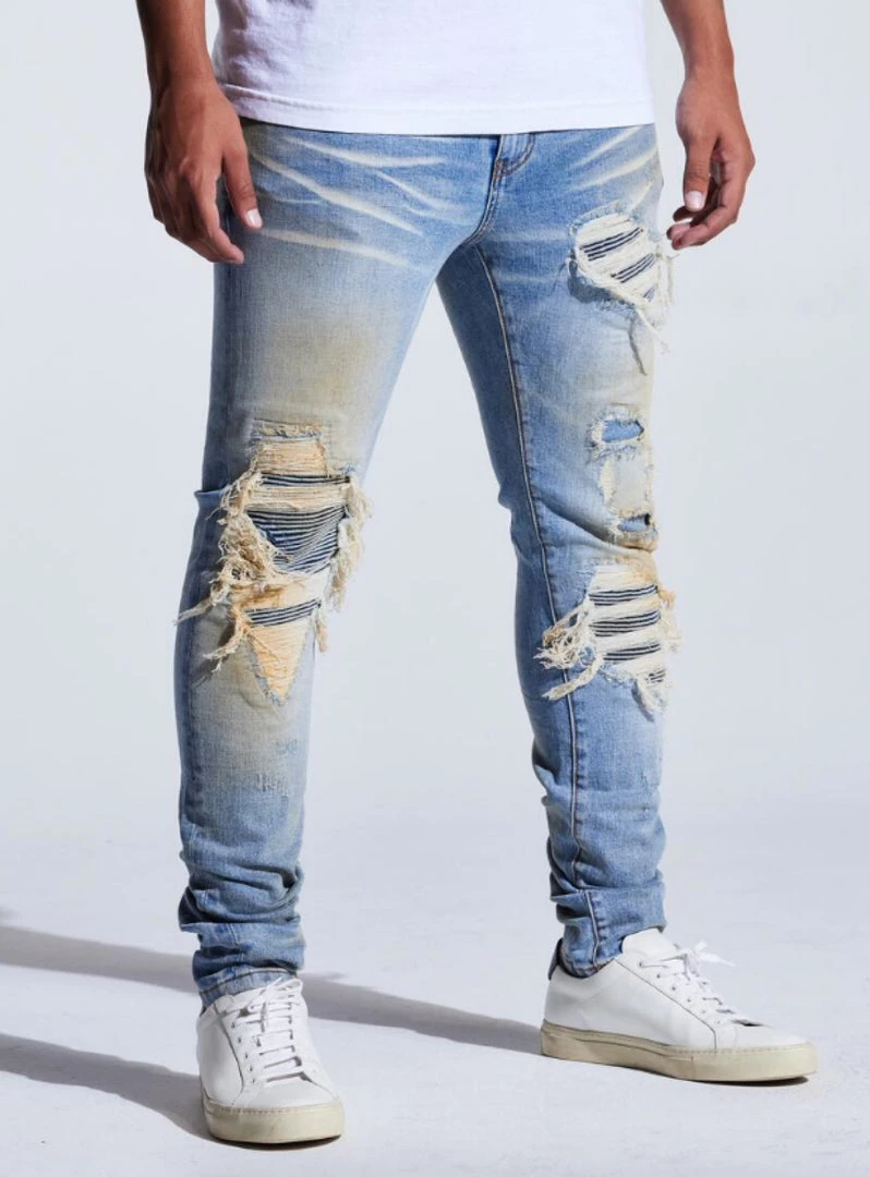Embellish Jeans - Euphoria Rip & Repair - Blue Sand - EMBSP221-117 Shop All 2 Embellish Jeans - Euphoria Rip & Repair - Blue Sand - EMBSP221-117 Shop All