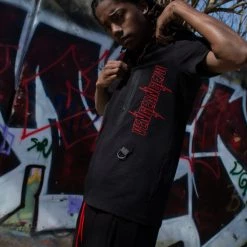 Vengeance78 Short Sets - Zippers - Black/Red - VS1