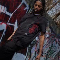 Vengeance78 Short Sets - Zippers - Black/Red - VS1