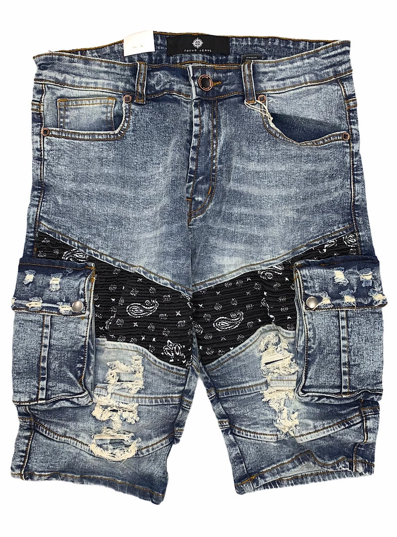 Focus Shorts - Moto Bandana - Vintage - 4305SB 1 Focus Shorts - Moto Bandana - Vintage - 4305SB
