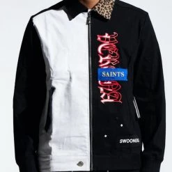 LIFTED ANCHORS Shop All Lifted Anchor Denim Jacket - Skinner - Black/White - LASP220-29