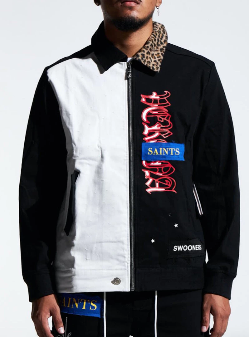 LIFTED ANCHORS Shop All Lifted Anchor Denim Jacket - Skinner - Black/White - LASP220-29 1 LIFTED ANCHORS Shop All Lifted Anchor Denim Jacket - Skinner - Black/White - LASP220-29