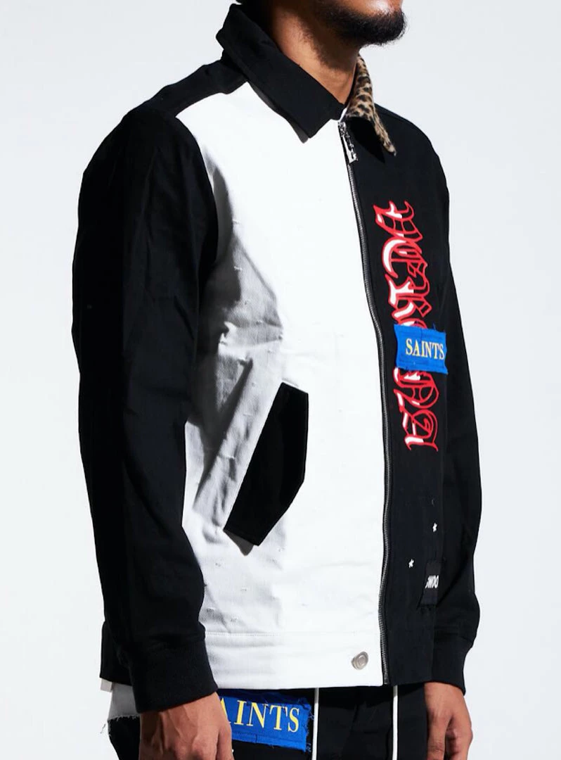 LIFTED ANCHORS Shop All Lifted Anchor Denim Jacket - Skinner - Black/White - LASP220-29 2 LIFTED ANCHORS Shop All Lifted Anchor Denim Jacket - Skinner - Black/White - LASP220-29