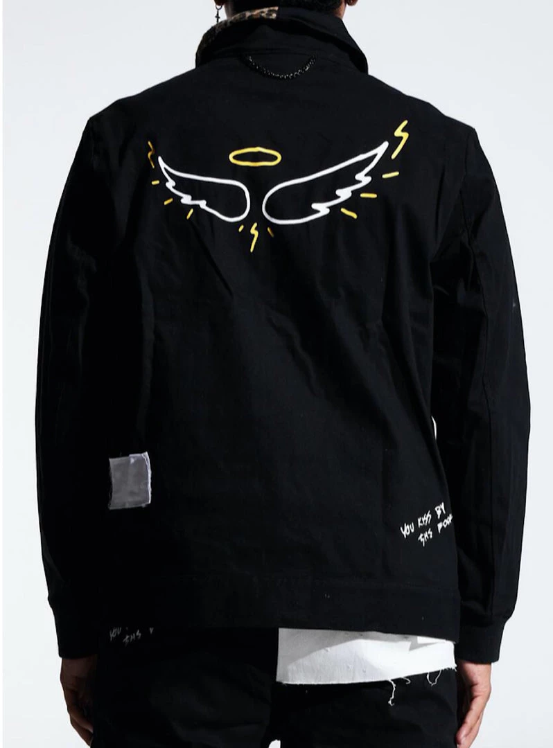 LIFTED ANCHORS Shop All Lifted Anchor Denim Jacket - Skinner - Black/White - LASP220-29 3 LIFTED ANCHORS Shop All Lifted Anchor Denim Jacket - Skinner - Black/White - LASP220-29