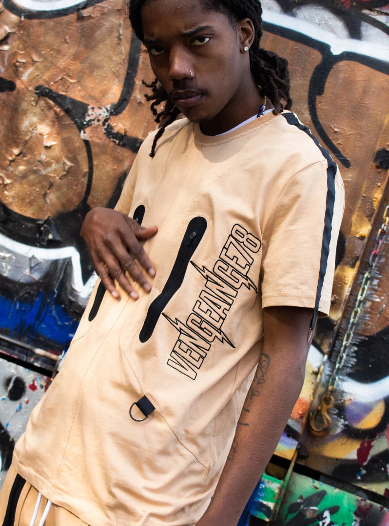 Shop All Vengeance78 Short Sets - Zippers - Beige - VS1 1 Shop All Vengeance78 Short Sets - Zippers - Beige - VS1